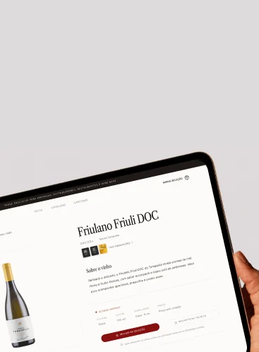 Mockup de tela do projeto Realwines